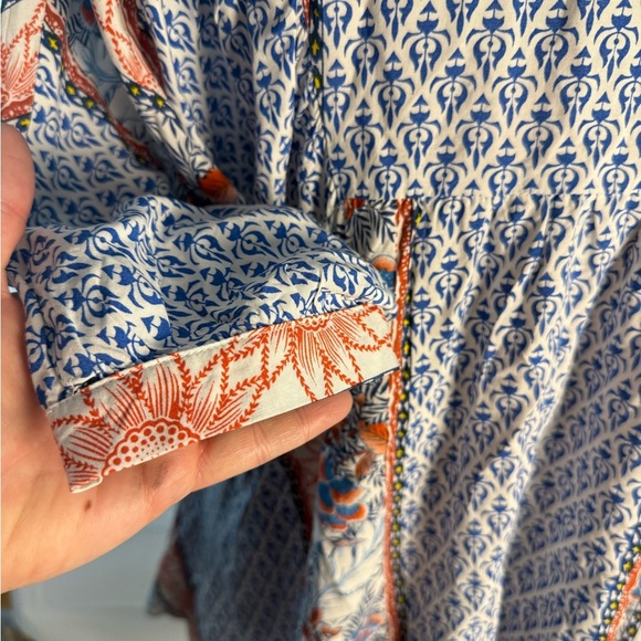 Umgee Blue and Orange Patterned Tunic - Picture 3 of 6